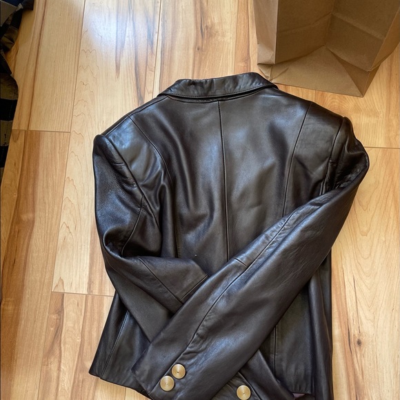 Lord & Taylor brown soft leather vintage 90’s jacket size medium used - Picture 2 of 7
